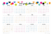 Ampersand for Blue Sky™ Monthly Dots Dry-Erase Wall Calendar, 36" x 24", July 2019 to June 2020 / January 2020 to December 2020