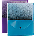 Smead 1/3 Tab Cut Letter Organizer Folder - 8 1/2" x 11" - 3 Divider(s) - Purple, Teal - 2 / Pack 1 thumbnail image