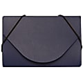 JAM Paper® Business Card Case With Elastic Closure, Navy Blue