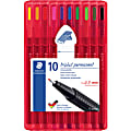 Staedtler 10 Triplus Permanent Multi-surface Pens - Super Fine Pen Point - 0.3 mm Pen Point Size - 10 / Set
