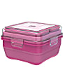 Cool Gear Expandable Lunch Box, 2-3/4”H x 6”W x 6”D, Dusty Rose 1 thumbnail image