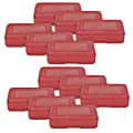 Romanoff Products Pencil Boxes, 8 1/2"H x 5 1/2"W x 2 1/2"D, Strawberry, Pack Of 12