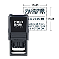 Custom 2000 Plus® PrintPro™ Self-Inking Date Stamp, Economy, Q43D/Square, 1-9/16" x 1-9/16", 1- Or 2-Color 1 thumbnail image