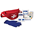 PhysiciansCare First Aid Kit Fanny Pack, 8.3"H x 4.3"W x 4.2"D, Red