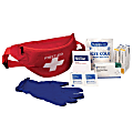 PhysiciansCare First Aid Kit Fanny Pack, 8.3"H x 4.3"W x 4.2"D, Red 1 thumbnail image