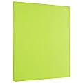 JAM Paper® Color Paper, Ultra Lime Green, Letter (8.5" x 11"), 100 Sheets Per Pack, 24 Lb 1 thumbnail image