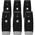 TimeMist Settings Air Freshener Dispenser - 0.13 Hour, 0.25 Hour, 0.50 Hour - 30 Day Refill Life - 2 x AA Battery - 6 / Carton - Black 1 thumbnail image
