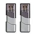 PNY® Turbo Attaché 3 USB 3.0 Flash Drives, 256GB, Silver, Pack Of 2 Flash Drives 1 thumbnail image