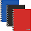 Oxford 1-Subject Poly Notebook - 1 Subject(s) - 100 Sheets - Spiral Bound - 3 Hole(s) - 0.3" x 8.5"10.5" - Assorted Cover - Poly Cover - 3 / Pack