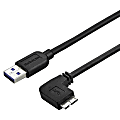 StarTech.com 1m 3 ft Slim Micro USB 3.0 Cable - M/M - USB 3.0 A to Right-Angle Micro USB - USB 3.1 Gen 1 (5 Gbps) - 3.28 ft USB Data Transfer Cable 1 thumbnail image