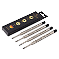 Scriveiner Ballpoint Ink Refills, Medium Point, 1.0mm, Black Ink, 4 per pack 1 thumbnail image