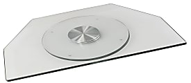 Mount-It! MI-836C Glass TV Turntable Stand For 32 - 55" TVs, 2-5/16"H x 23-1/2W x 15-3/4"D, Black 1 thumbnail image