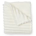 Dormify Jamie Plush Ribbed Throw Blanket, White 1 thumbnail image