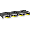 Netgear 16-Port 76W PoE/PoE+ Gigabit Ethernet Unmanaged Switch - 16 Ports - 2 Layer Supported - Twisted Pair - Wall Mountable, Rack-mountable, Desktop - Lifetime Limited Warranty