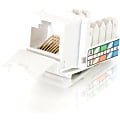 C2G 90° Cat5E RJ45 UTP Keystone Jack - White - RJ-45, 110-punchdown 1 thumbnail image