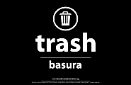 Recycle Across America Trash Standardized Recycling Labels, TRASH-5585, 5 1/2" x 8 1/2", Black