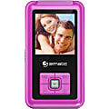 Ematic EM208VID 8 GB Pink Flash Portable Media Player - Photo Viewer, Video Player, Audio Player, FM Tuner, Voice Recorder, e-Book, FM Recorder - 1.5" Color LCD - USB - Headphone