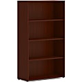HON Mod HLPLBC3013B4 Book Case - 30" x 13"53" - 4 Shelve(s) - 2 Adjustable Shelf(ves) - Finish: Mahogany - Adjustable Shelf, Durable, Laminated, Scratch Resistant, Spill Resistant, Stain Resistant