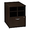 Bush Business Furniture Components 24"W Lateral 1-Drawer Storage Cabinet, Mocha Cherry/Mocha Cherry, Standard Delivery