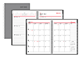Office Depot® Brand Weekly/Monthly Academic Planner, 5" x 8", 30% Recycled, Gray, July 2021 to June 2022, ODUS2033-007