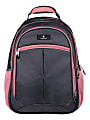 Volkano Orthopedic Backpack With 15.6" Laptop Compartment, Gray/Pink