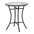 Baxton Studio Callison Modern And Contemporary Outdoor Dining Table, 28”H x 24”W x 24”D, Black/Multicolor