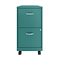Realspace® SOHO Smart 18"D Vertical 2-Drawer Mobile File Cabinet, Teal, 25633 1 thumbnail image