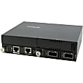 Perle 10 Gigabit Ethernet IP-Managed Stand-Alone Media Converter with Dual XFP Slots - Management Port - 10GBase-X - 2 x Expansion Slots - 2x XFP Slots - Wall Mountable, Rail-mountable, Rack-mountable