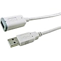 APC Cables 10ft Assembly USB A-A M/F Ext Cbl - 10 ft USB Data Transfer Cable - First End: 1 x Type A Male USB - Second End: 1 x Type A Female USB - Extension Cable - Frost White