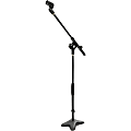 Pyle PMKS7 Compact Base Microphone Stand - 5" Height x 6" Width - Iron - Black 1 thumbnail image