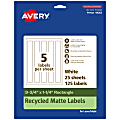 Avery® Recycled Paper Labels, 94262-EWMP25, Rectangle, 9-3/4" x 1-1/4", White, Pack Of 125 1 thumbnail image