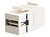 C2G Snap-In USB A/B Female Keystone Insert Module - Modular insert (coupling) - USB - white