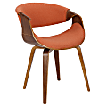 LumiSource Curvo Chair, Walnut/Orange