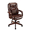 Realspace® Francino High-Back Chair, Brown