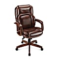 Realspace® Francino High-Back Chair, Brown 1 thumbnail image