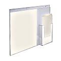 Azar Displays Wall-Mount Brochure Holders With Trifold Pocket, 11"H x 14"W x 1/4"D, Clear, Pack Of 2 Holders
