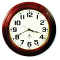 SKILCRAFT® 12" Executive Hardwood Clock, Mahogany Frame (AbilityOne 6645-01-421-6904) 1 thumbnail image