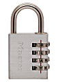 Master Lock Metal WORD Combination Padlock, 2" x 1 9/16", Silver 1 thumbnail image
