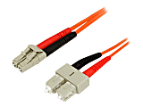 StarTech.com 2m Fiber Optic Cable  - LSZH - LC/SC - OM1 - LC to SC Fiber Patch Cable  - 2m LC/SC Fiber Optic Cable - 2 m LC to SC Fiber Patch Cable - 2 meter LC to SC Fiber Cable  - LSZH - LC/SC - OM1 Fiber Cable