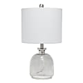 Lalia Home Hammered Glass Jar Table Lamp, 20"H, Gray