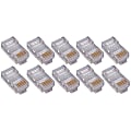 4XEM 50 Pack Cat5E RJ45 Modular Ethernet Plugs for Stranded or Solid CAT5E Cable - 50 Pack Modular RJ45 Ethernet ends  - 4X50PKC5E 1 thumbnail image