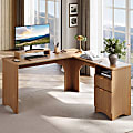 Bestier 56" L-Shaped Office Corner Computer Desk, Walnut, Total Qty 1 1 thumbnail image