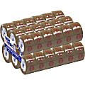 Tape Logic® Stop If Seal Is Broken Preprinted Carton-Sealing Tape, 3" Core, 2" x 110 Yd., Red/Tan, Case Of 36