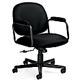 Global® Solo™ Low-Back Fabric Tilter Chairs, 35"H x 23"W x 25 1/2"D, Black Frame, Black Fabric, Carton Of 2