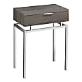 Monarch Specialties Accent Table, Rectangular, Dark Taupe/Chrome 1 thumbnail image