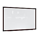 Ghent Prest Magnetic Dry-Erase Whiteboard, Porcelain, 38-1/4” x 74-1/4”, White, Carmel Oak Wood Frame
