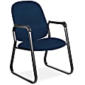Global® Max™ Fabric Guest Chair, 36 1/2"H x 25 1/2"W x 26"D, Black Frame, Midnite Blue Fabric