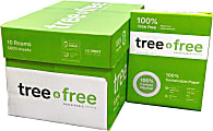 Tree Free Sustainable Multi-Use Printer & Copy Paper, Letter Size (8.5" x 11"), White, 10 Reams, 5000 Sheets Per Case, 20 Lb, 92 Brightness 1 thumbnail image