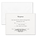 Custom Shaped Wedding & Event Response Cards With Envelopes, 4-7/8" x 3-1/2", Regal Crest, Box Of 25 Cards