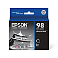 Epson® 98 Claria® High-Yield Black Ink Cartridge, T098120-S